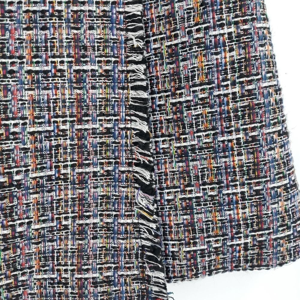 Vtg Twee Plaid Frayed Mini Skirt Sz‎ L Wrap Rainbow Coquette Grunge Tennis Prep